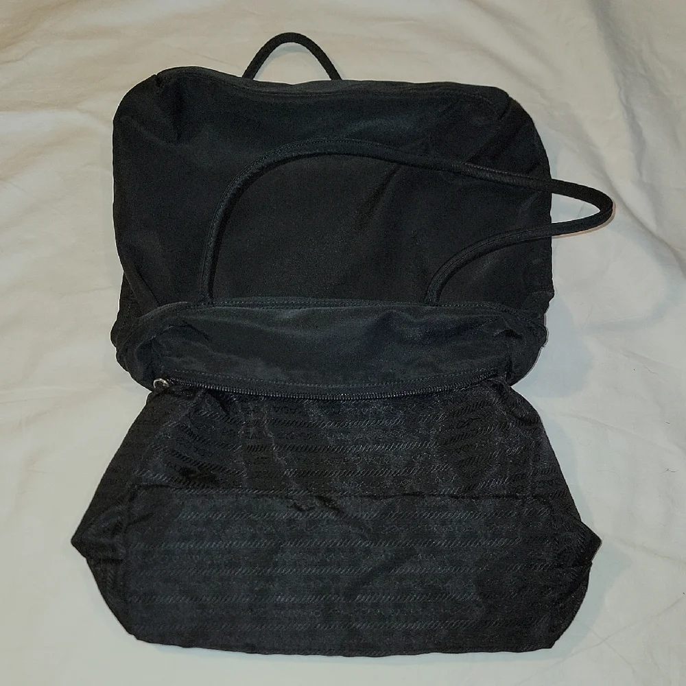 Prada Black Nylon Tote with  Straps